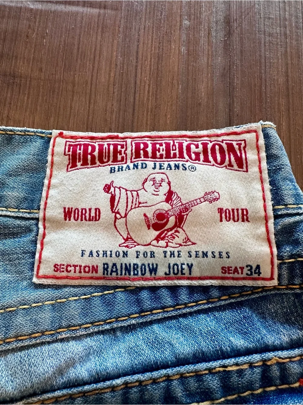 True Religion Rainbow Joey World Tour Jeans Made USA Vintage Y2K